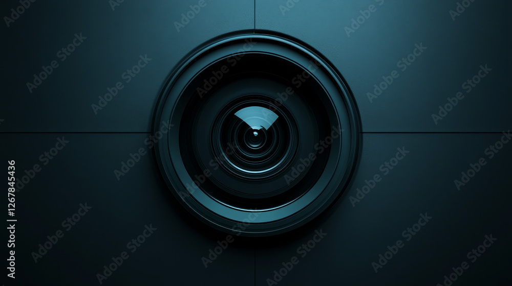 A CCTV camera with a round design A CCTV camera with a round design