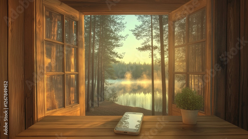 Wilderness cabin escape. Mi...