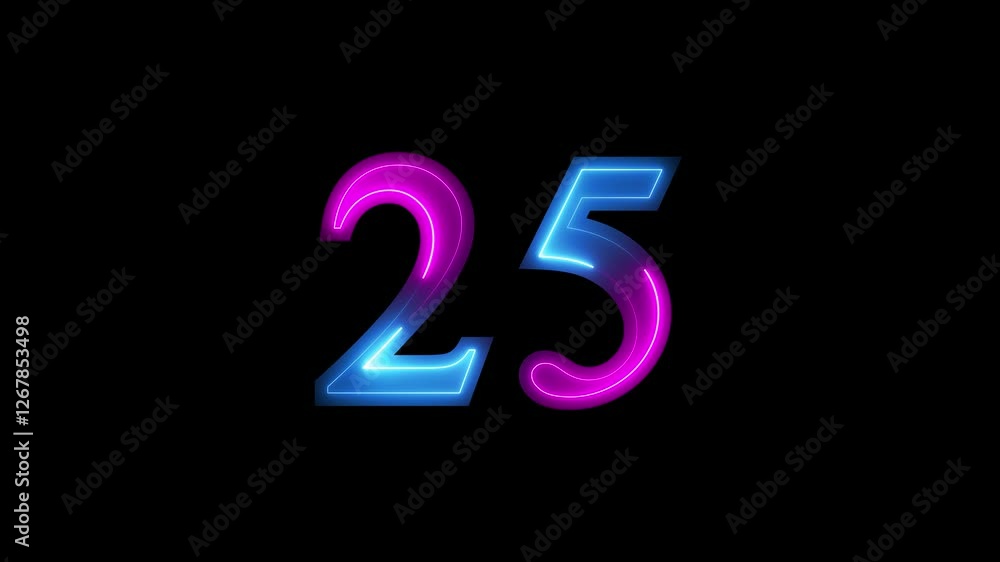 Neon glowing 30 to 0 second countdown animation. countdown time concept on background . Neon glowing 30 to 0 second countdown animation. countdown time concept on background .
