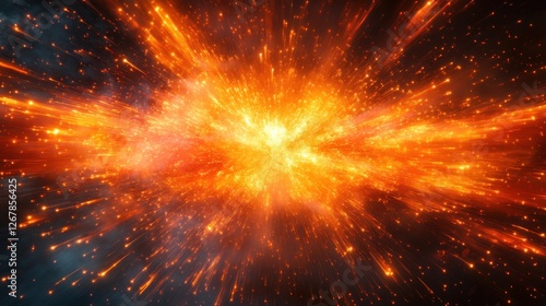 Wallpaper Mural Cosmic explosion, radiant energy burst in deep space Torontodigital.ca