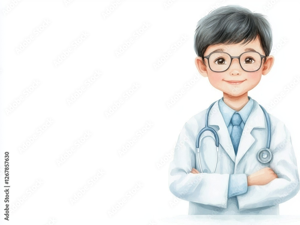Whimsical cartoon character with steelaccented glasses, a colorful and bold illustration Whimsical cartoon character with steelaccented glasses, a colorful and bold illustration