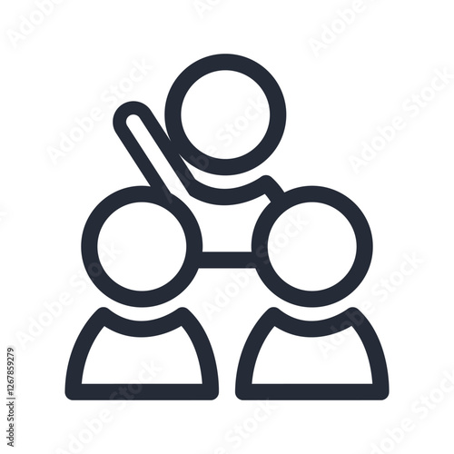 Team members line icon design