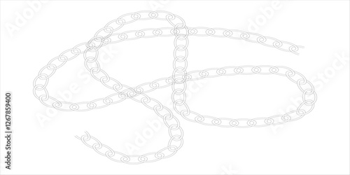 Chain Brush frames isolated on a white background. Chain brushes for fashion and  jewelry  digital illustration. Variety Design. EPS10