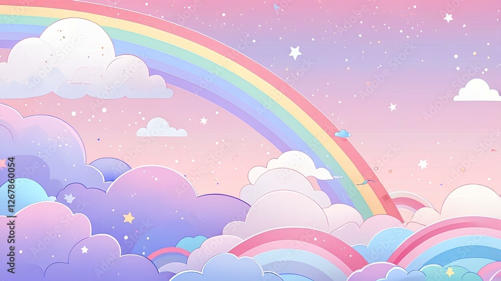 rainbow in the clouds