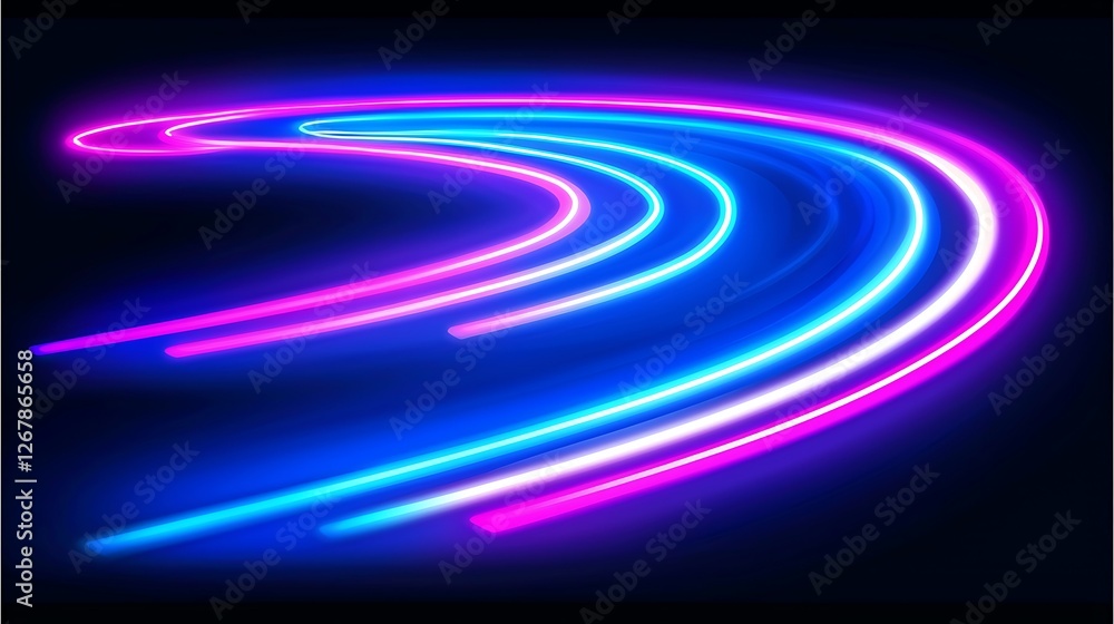 Fototapeta premium Abstract Neon Light Trails