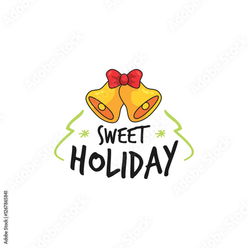 Christmass bell illustration icon design