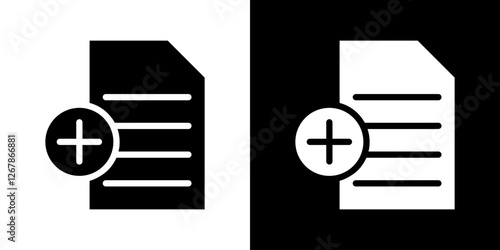 Add document icons vectors set in solid style.