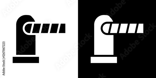 Barrier icons vectors set in solid style.