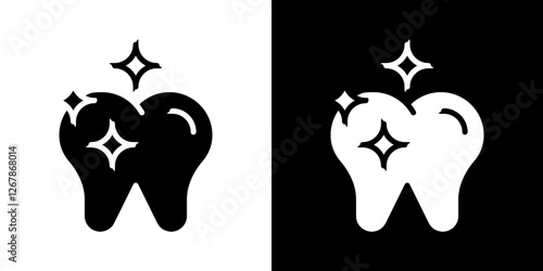 clean tooth icons vectors set in solid style.