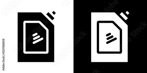 Doy pack pouch icons vectors set in solid style.