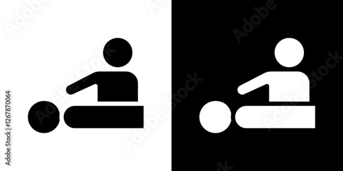 Massage icons vectors set in solid style.