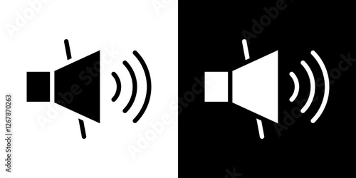 Mute sound icons vectors set in solid style.