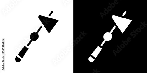 Reflex hammer icons vectors set in solid style.