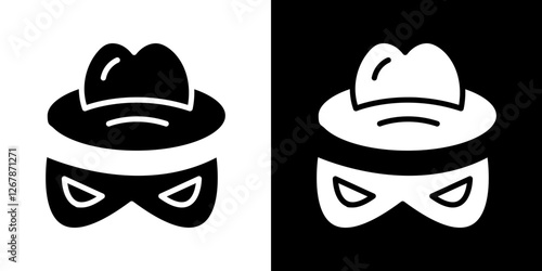 Spy icons vectors set in solid style.