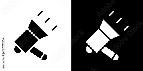 Spotlight icons vectors set in solid style.