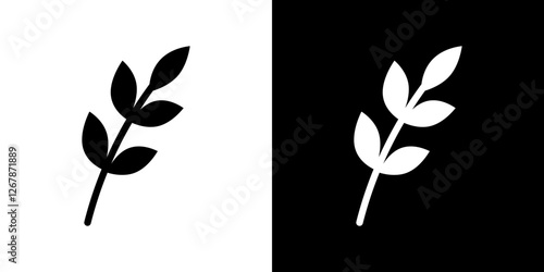 Wheat grain icons vectors set in solid style.