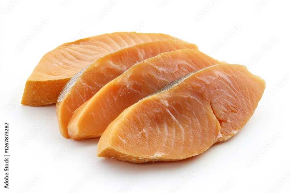 Deliciously arranged smorrebrod showcasing layers of flavor and freshness on a pristine background Deliciously arranged smorrebrod showcasing layers of flavor and freshness on a pristine background