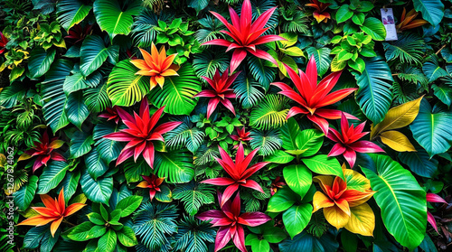 Wallpaper Mural Lush Jungle Garden: Colorful Tropical Plants Torontodigital.ca