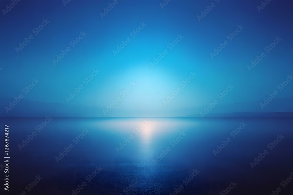 Obraz premium Serene Twilight Seascape A Stunning View of Tranquil Ocean Waters at Sunset