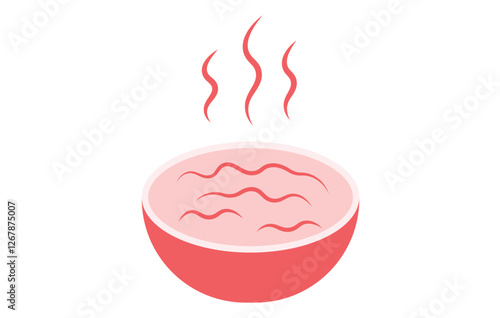 A steaming bowl of hot soup