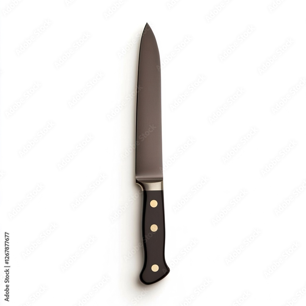 Professional Chef Knife on White Background with Clean Design, Kitchenware concept. Professional Chef Knife on White Background with Clean Design, Kitchenware concept.