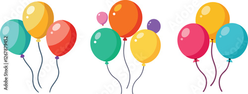 Wallpaper Mural set of balloons vector, vector and illustration, vector style Torontodigital.ca