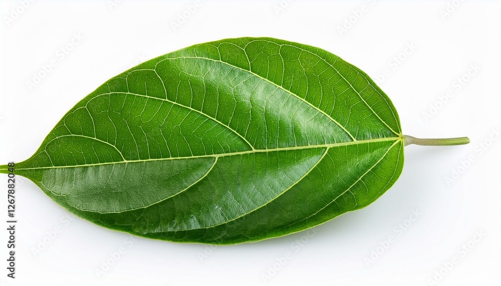 Obraz premium green leaf of passiflora isolated on white or white background