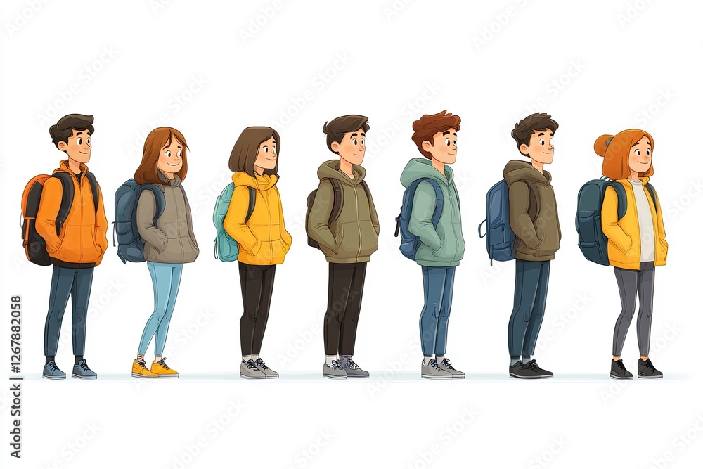 Obraz premium group of young people