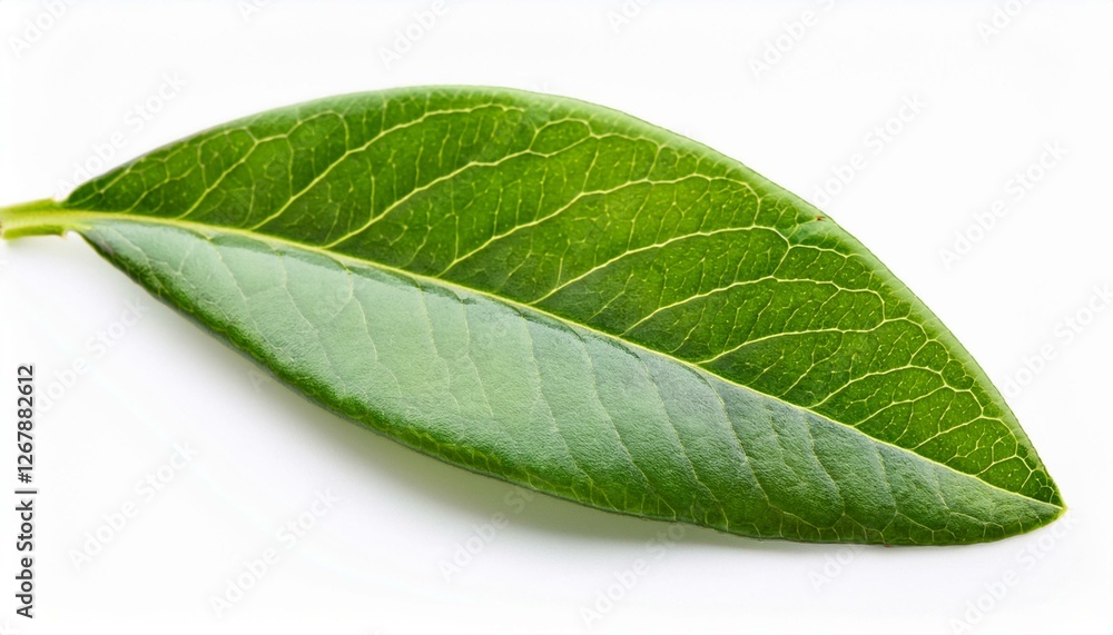 Obraz premium green leaves of blueberry isolated on white or white background
