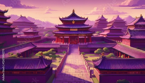 Wallpaper Mural hue imperial city a purple forbidden city Torontodigital.ca