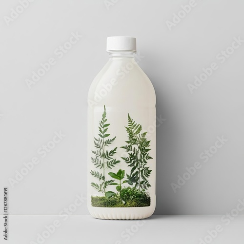 Next-generation plant-based plastic bottles decomposing naturally, eco-packaging innovation