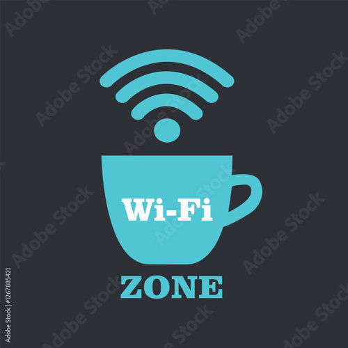 Wi-fi free zone illustrator design