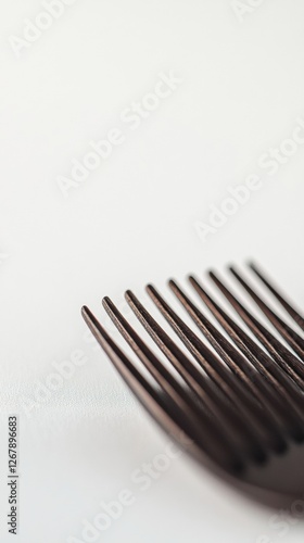 Close up view of a comb with strands of hair highlighting a personal grooming moment. Generative AI