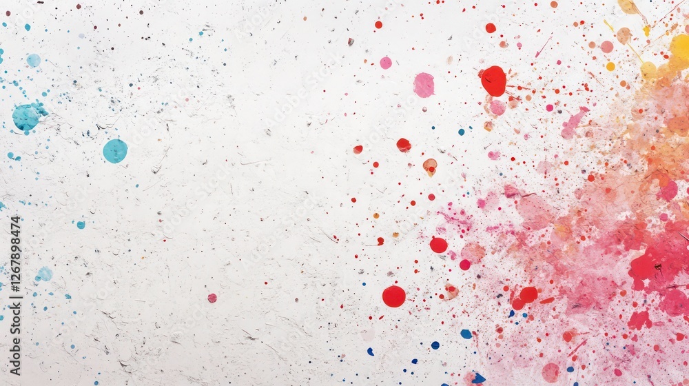 Obraz premium Abstract watercolor splashes on white background. Possible use Wall art, graphic design, social media