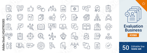 Evaluation icons Pixel perfect. Check, manager, award, ...	
