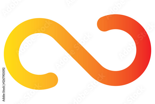infinity symbol black - simple with discontinuation - isolated - vector eps 10 