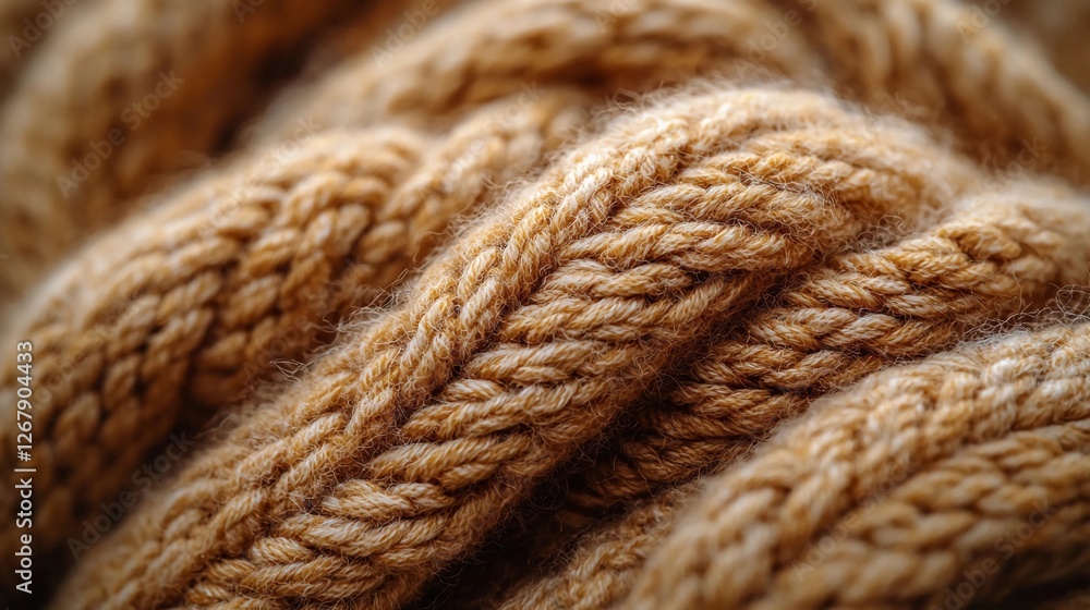 Close-up of woven tan rope highlighting texture and detail in natural fibers Close-up of woven tan rope highlighting texture and detail in natural fibers
