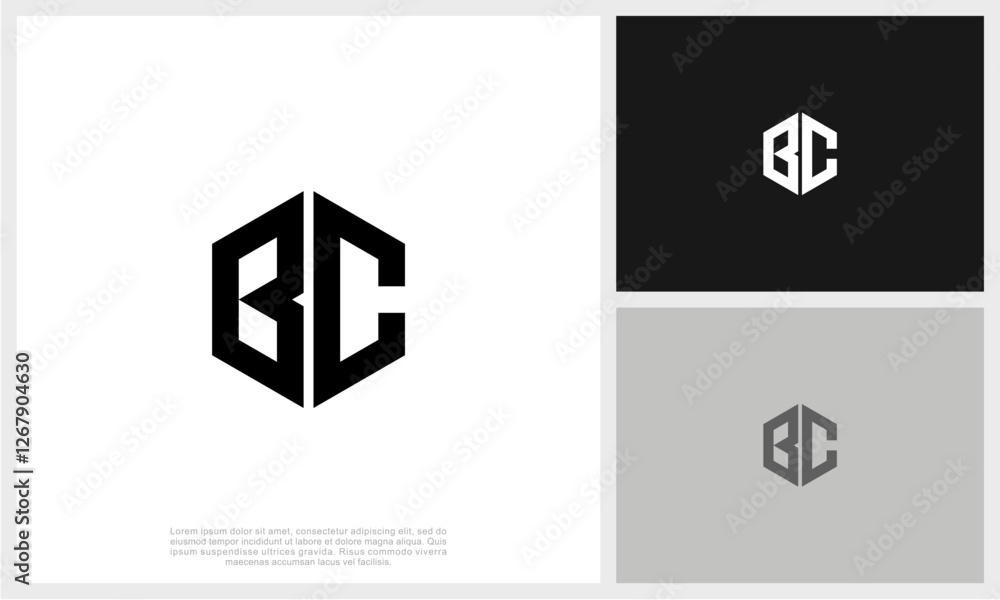 Letter BC Logo Template Design Vector Illustration. Initial BC Logo. Letter BC Logo Template Design Vector Illustration. Initial BC Logo.