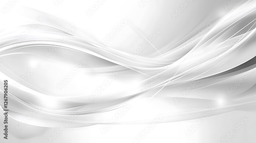 Fototapeta premium Abstract Grey and White Wave Design Background