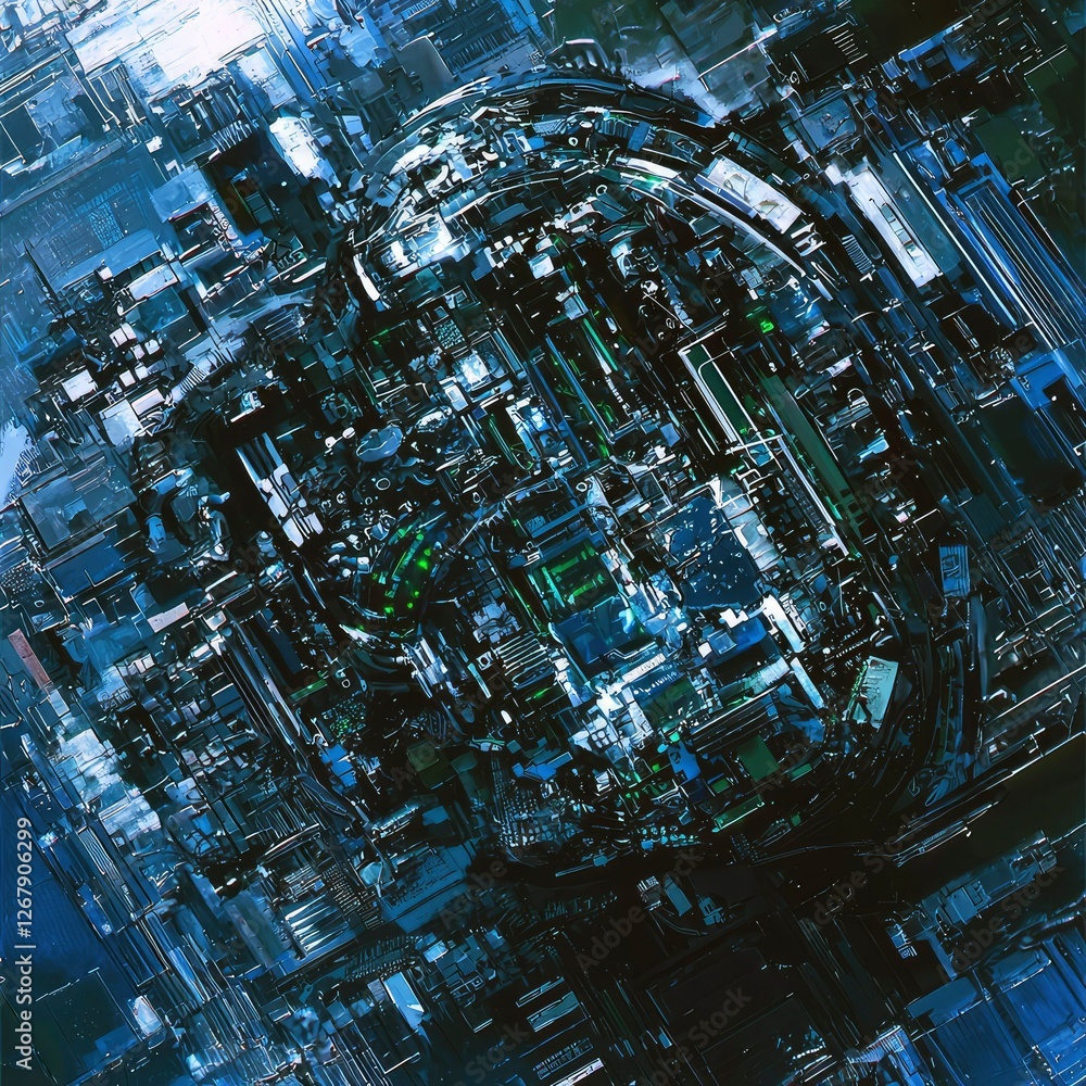 Abstract Digital Circuitry Technological Mind Landscape Abstract Digital Circuitry Technological Mind Landscape