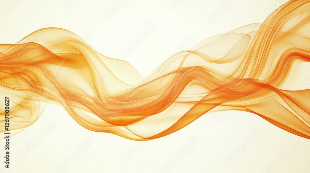 Abstract orange flowing fabric design, smooth curves. Potential use Background image Abstract orange flowing fabric design, smooth curves. Potential use Background image