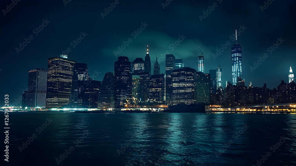 Fototapeta premium hong kong skyline at night