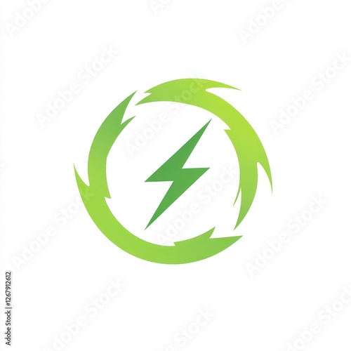 Green abstract lightning logo design for sustainable energy Free Download Green abstract lightning logo design for sustainable energy - GFXLoad
