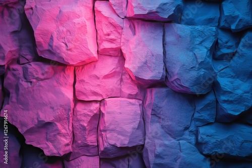 Wallpaper Mural Abstract Pink and Blue Stone Wall Texture Torontodigital.ca