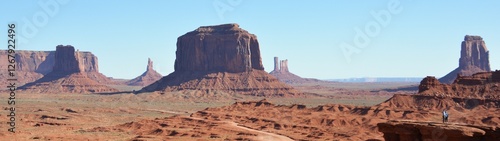 Majestic sandstone formations and scenic beauty of Monument Valley, a Navajo Nation Park spanning across Utah and Arizona is world famous. 