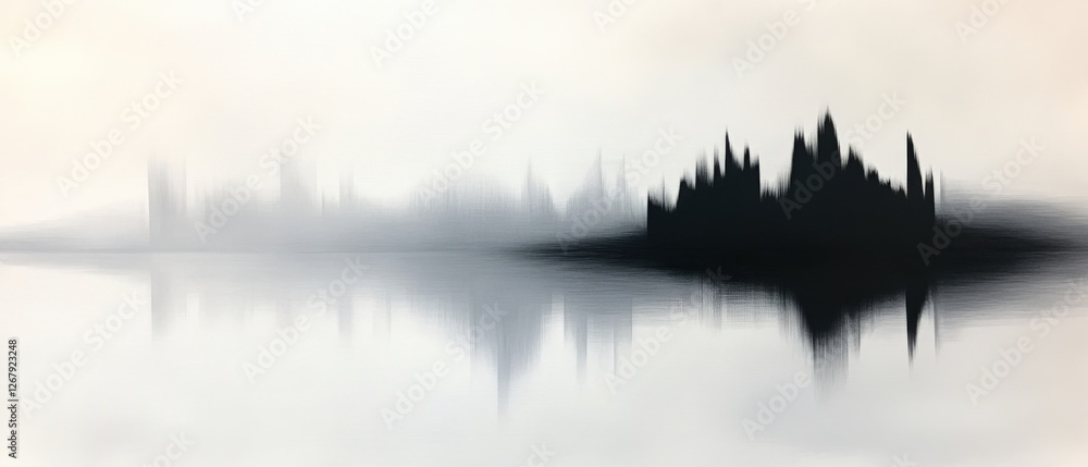 Obraz premium Abstract Cityscape with Reflection