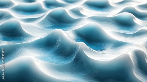 Abstract blue wavy surface texture photo