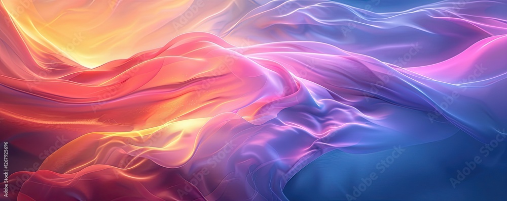The fluid motion and delicate gradients evoke a sense of calmness and elegance. The fluid motion and delicate gradients evoke a sense of calmness and elegance.