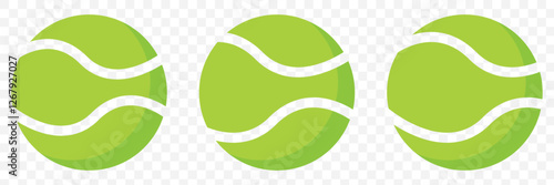 Set with tennis balls vector icons. Tennis balls black and yellow collection. Sport game. Tennis ball icon isolated on white background. Sport symbol. Fitness, competition, for UI design. EPS 10.