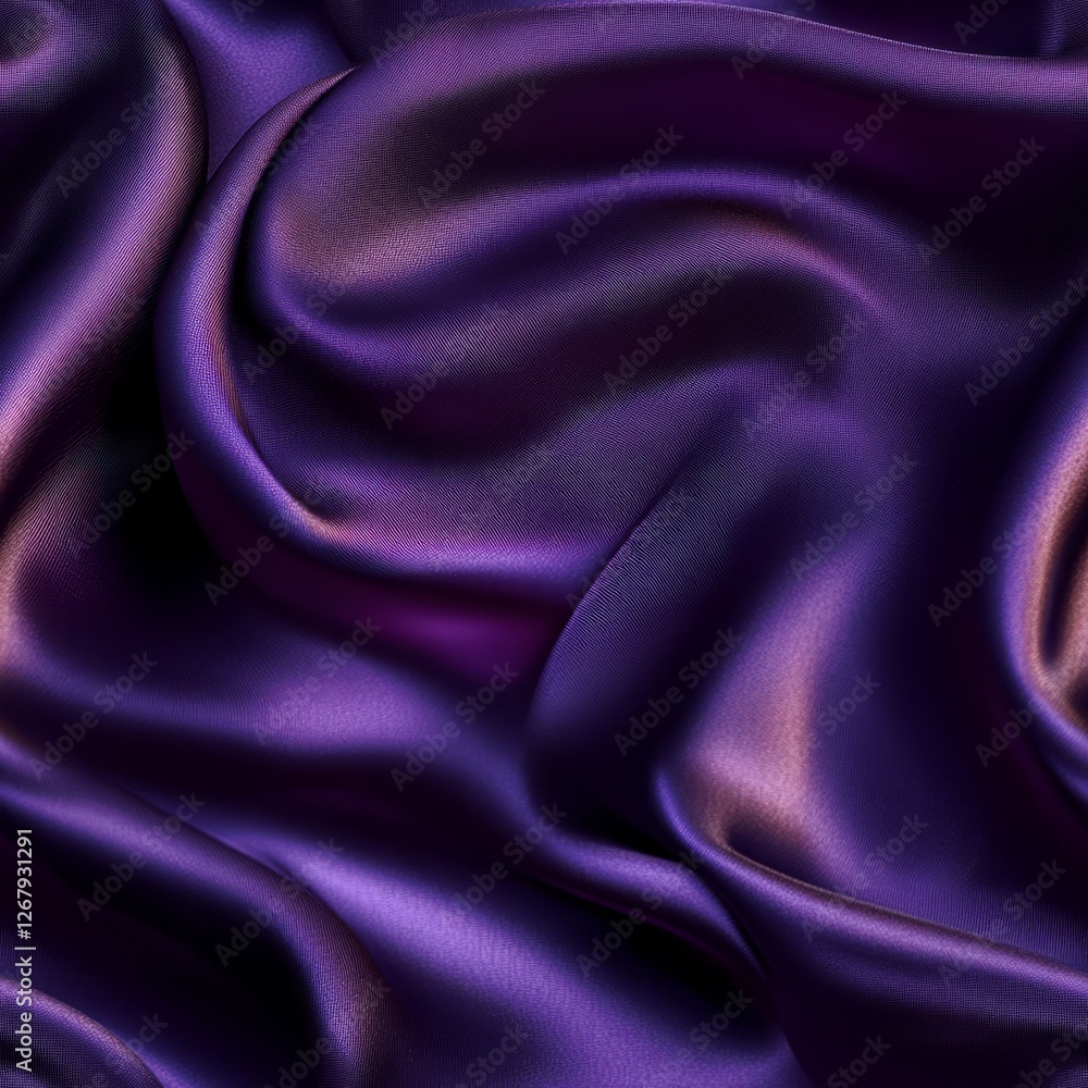 Fototapeta premium Seamless Pattern - Luxurious Purple Silk Drape